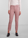 Pieces Růžové dámské zkrácené mom fit džíny Pieces Kesia