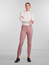 Pieces Růžové dámské zkrácené mom fit džíny Pieces Kesia