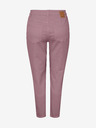 Pieces Růžové dámské zkrácené mom fit džíny Pieces Kesia