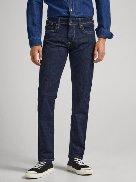 Pepe Jeans Tmavě modré pánské slim fit džíny Pepe Jeans Hatch