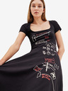 Desigual Černé dámské vzorované šaty Desigual Broadway Road