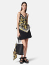 Versace Jeans Couture Černý dámský vzorovaný saténový top Versace Jeans Couture