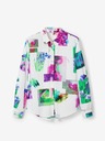 Desigual Zeleno-bílá dámská vzorovaná košile Desigual Trieste