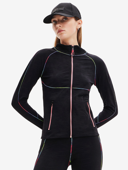 Desigual Černá dámská sportovní mikina na zip Desigual Blaki
