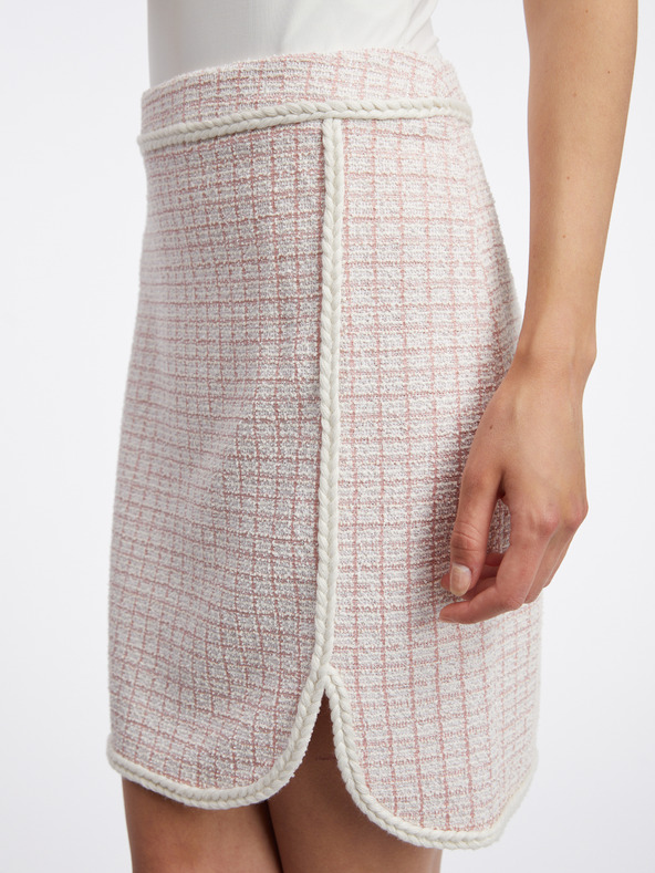 Orsay Světle růžová dámská tvídová sukně ORSAY