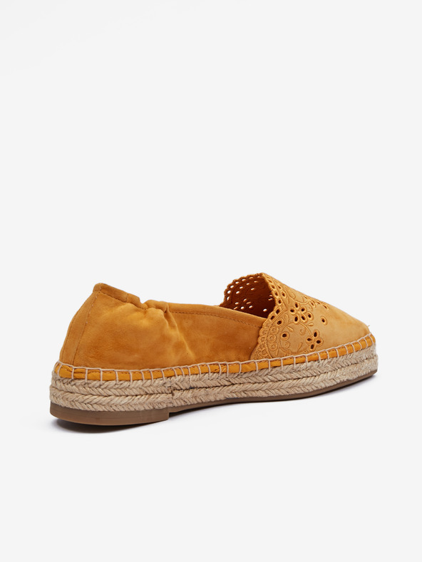 Tamaris Hořčicové semišové espadrilky Tamaris