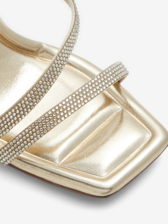 Aldo Dámské sandály na vysokém podpatku ve zlaté barvě ALDO Adrocan Mix Mat