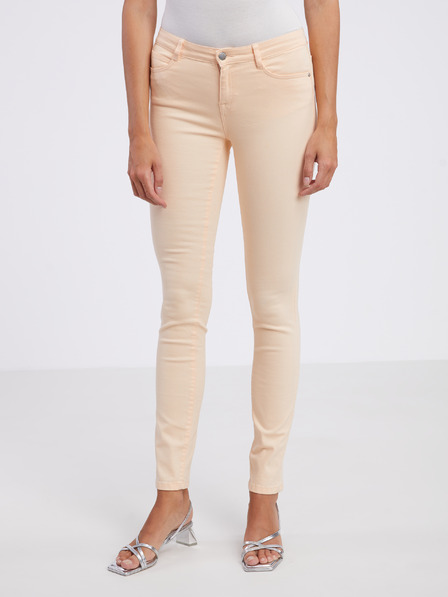 CAMAIEU Meruňkové dámské slim fit kalhoty CAMAIEU