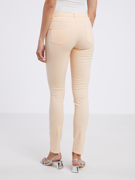 CAMAIEU Meruňkové dámské slim fit kalhoty CAMAIEU