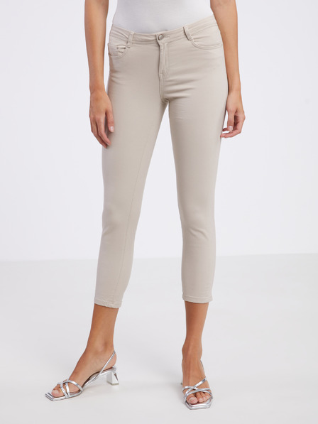 CAMAIEU Béžové dámské skinny fit džíny CAMAIEU