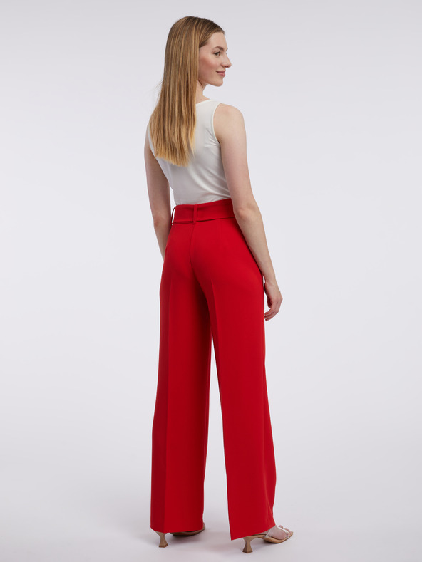 Orsay Červené dámské kalhoty ORSAY