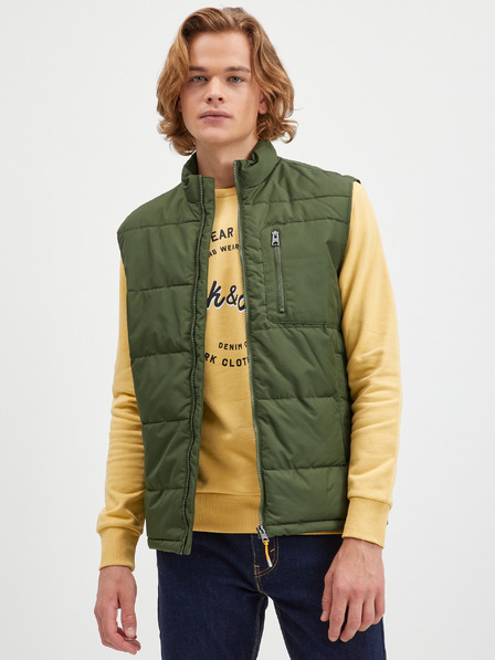 ONLY & SONS Tmavě zelená prošívaná vesta ONLY & SONS Jake
