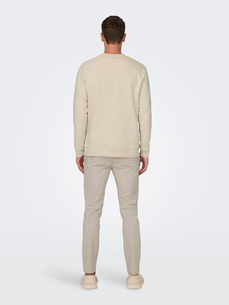 ONLY & SONS Béžová pánská mikina ONLY & SONS Todd