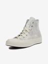 Converse Světle šedé dámské kotníkové květované tenisky Converse Chuck 70 Floral