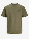 Jack & Jones Khaki pánské tričko Jack & Jones Sanchez