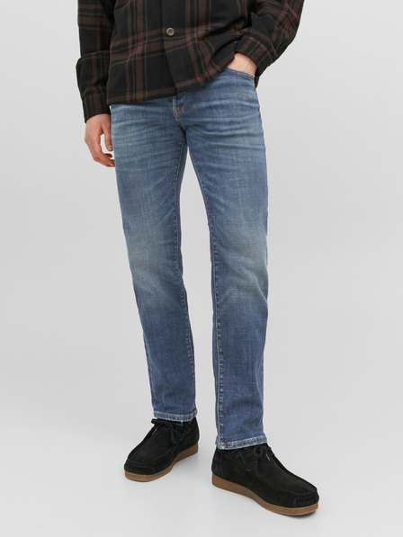 Jack & Jones Modré pánské straight fit džíny Jack & Jones Tim