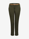 Orsay Khaki zkrácené chino kalhoty s páskem ORSAY