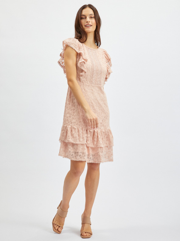 Orsay Starorůžové dámské krajkové šaty ORSAY