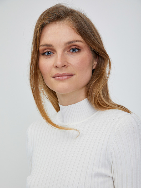 Orsay Krémový žebrovaný svetr ORSAY