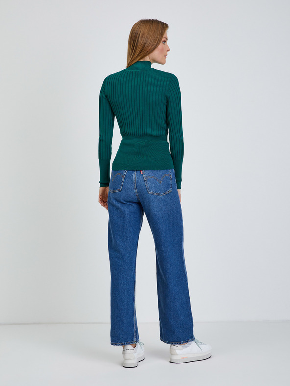 Orsay Zelený žebrovaný svetr ORSAY