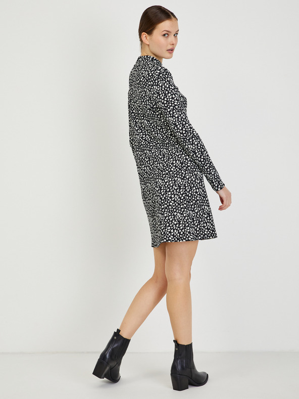 Orsay Černé dámské vzorované šaty ORSAY