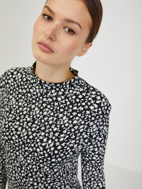 Orsay Černé dámské vzorované šaty ORSAY