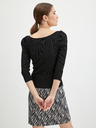 Orsay Černý dámský žebrovaný svetr ORSAY