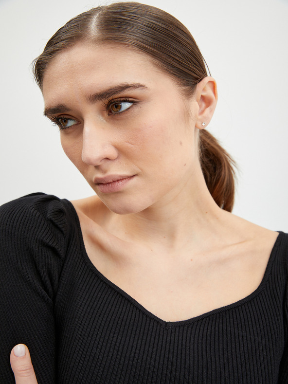 Orsay Černý dámský žebrovaný svetr ORSAY