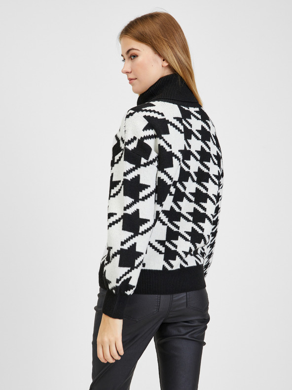 Orsay Černo-bílý dámský vzorovaný svetr ORSAY