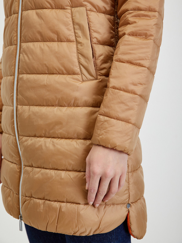 Orsay Světle hnědý dámský zimní prošívaný kabát ORSAY