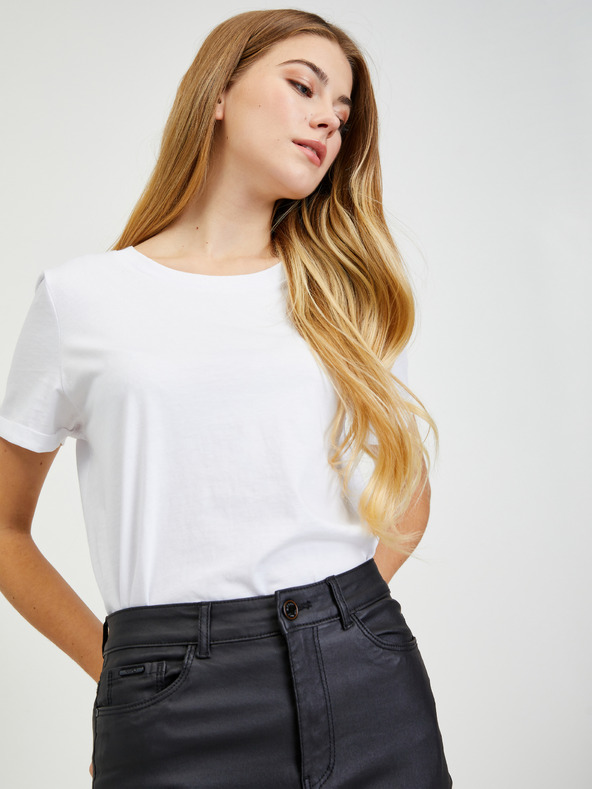 Orsay Černé dámské koženkové kalhoty ORSAY