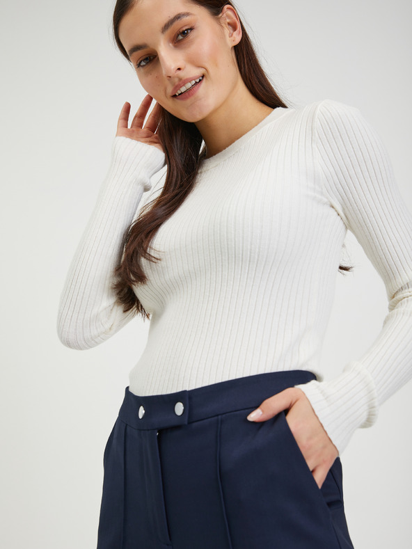 Orsay Tmavě modré dámské kalhoty ORSAY