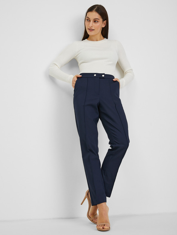 Orsay Tmavě modré dámské kalhoty ORSAY