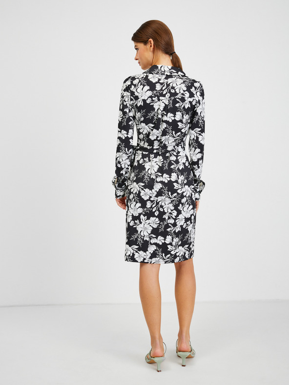Orsay Bílo-černé dámské květované šaty ORSAY