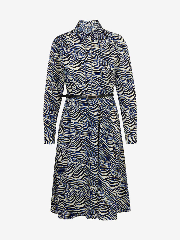 Orsay Modro-bílé dámské vzorované šaty ORSAY