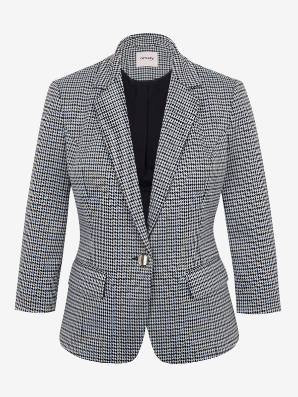 Orsay Bílo-černé dámské kostkované sako ORSAY