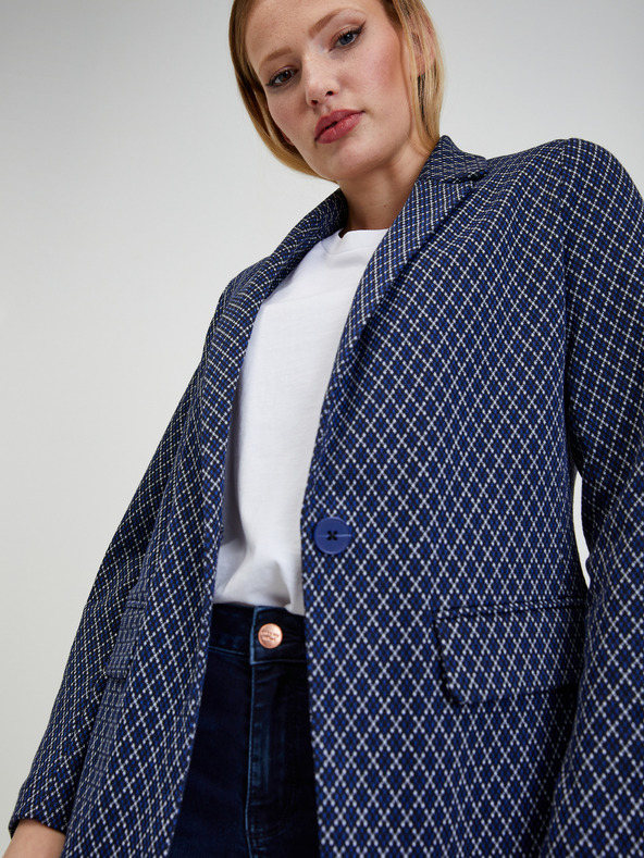 Orsay Bílo-modré dámské vzorované sako ORSAY