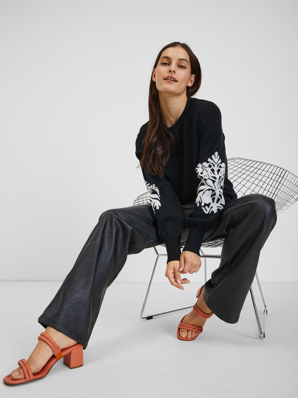 Orsay Bílo-černý dámský svetr ORSAY