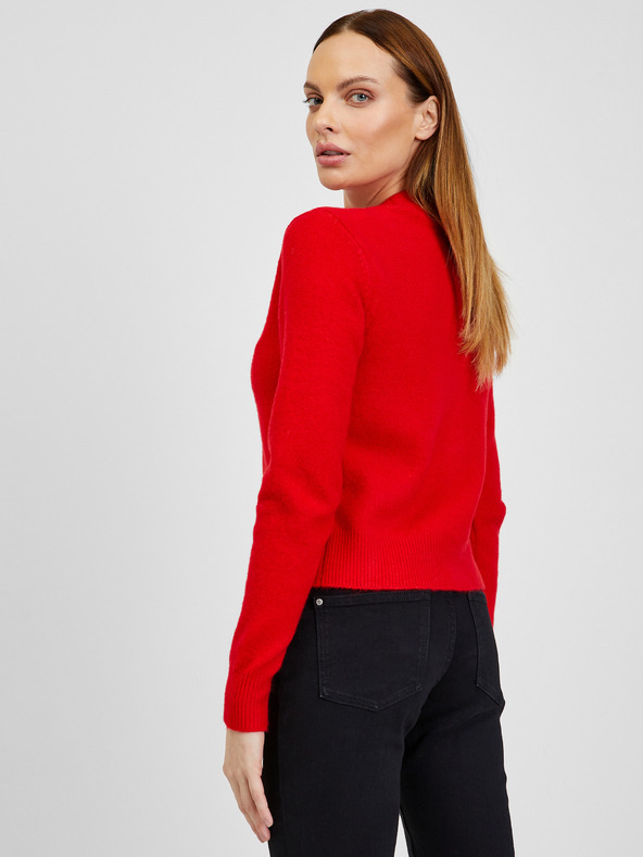 Orsay Červený dámský kardigan s příměsí vlny ORSAY