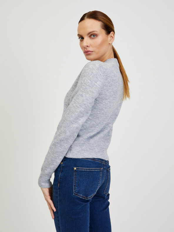 Orsay Světle šedý dámský žíhaný kardigan s příměsí vlny ORSAY