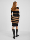 Orsay Hnědo-černé dámské pruhované šaty ORSAY