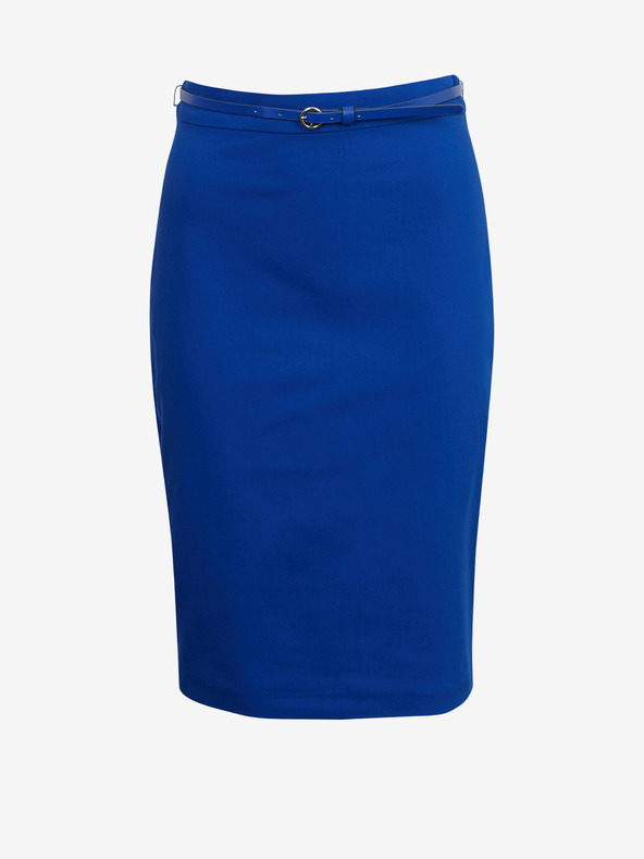 Orsay Modrá dámská sukně s páskem ORSAY