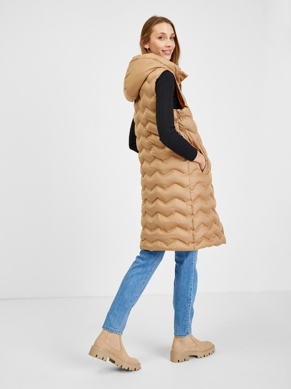 Orsay Hnědá dámská prošívaná vesta ORSAY