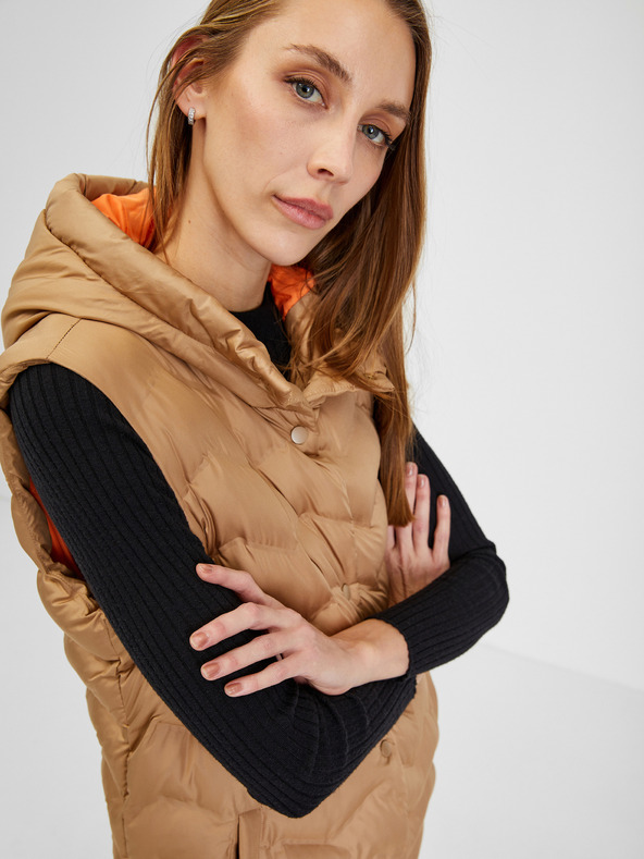 Orsay Hnědá dámská prošívaná vesta ORSAY