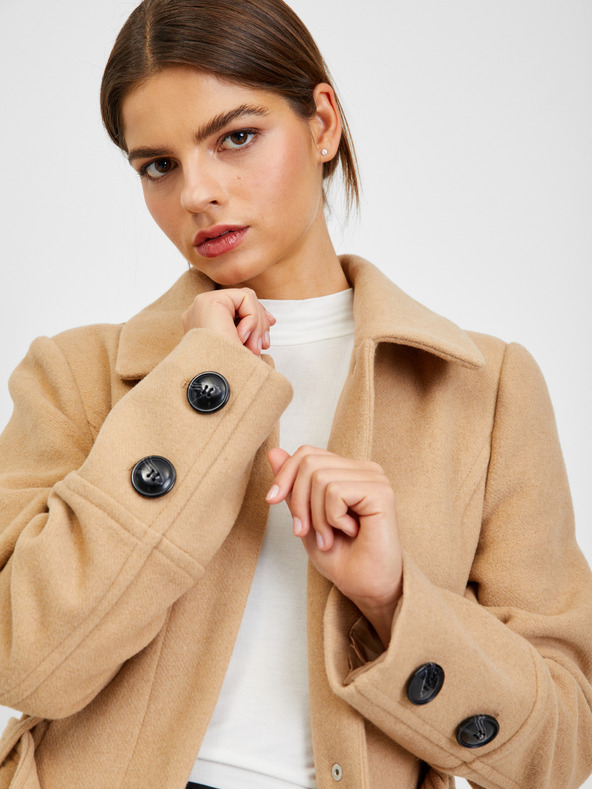 Orsay Béžový dámský zimní kabát s příměsí vlny ORSAY