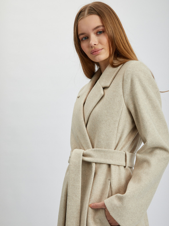 Orsay Béžový dámský zimní kabát ORSAY