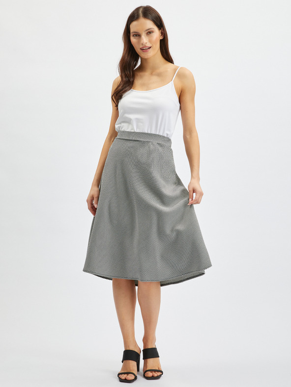 Orsay Bílo-černá dámská vzorovaná sukně ORSAY