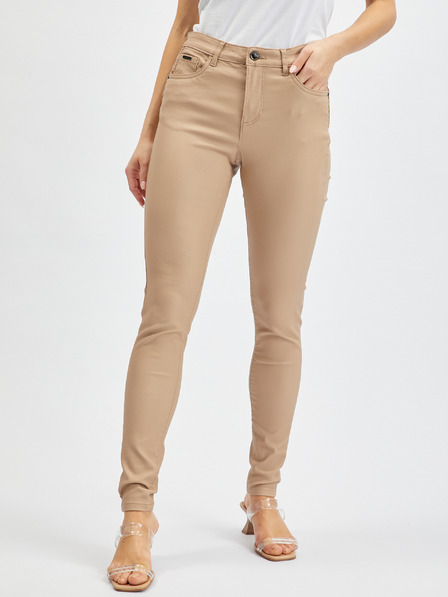 Orsay Béžové dámské skinny fit kalhoty ORSAY