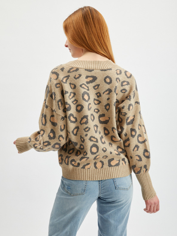 Orsay Světle hnědý dámský vzorovaný svetr ORSAY