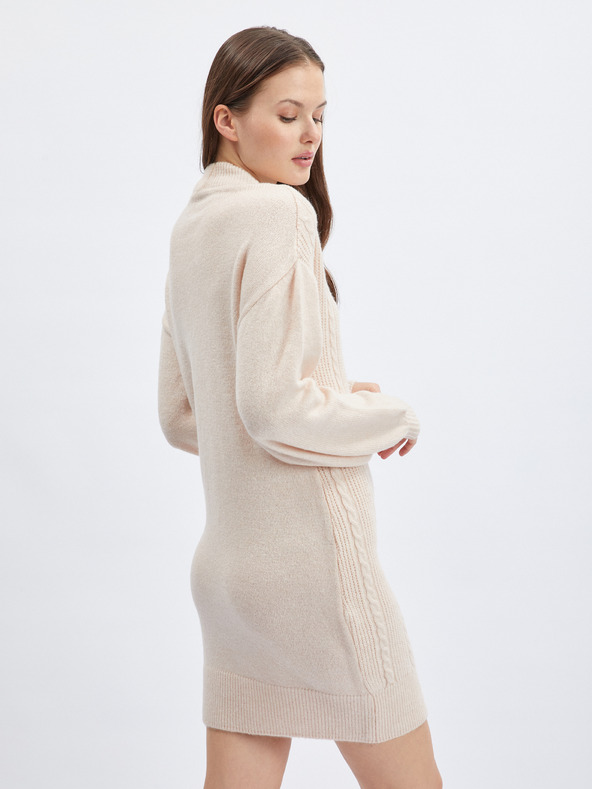 Orsay Béžové dámské svetrové šaty ORSAY